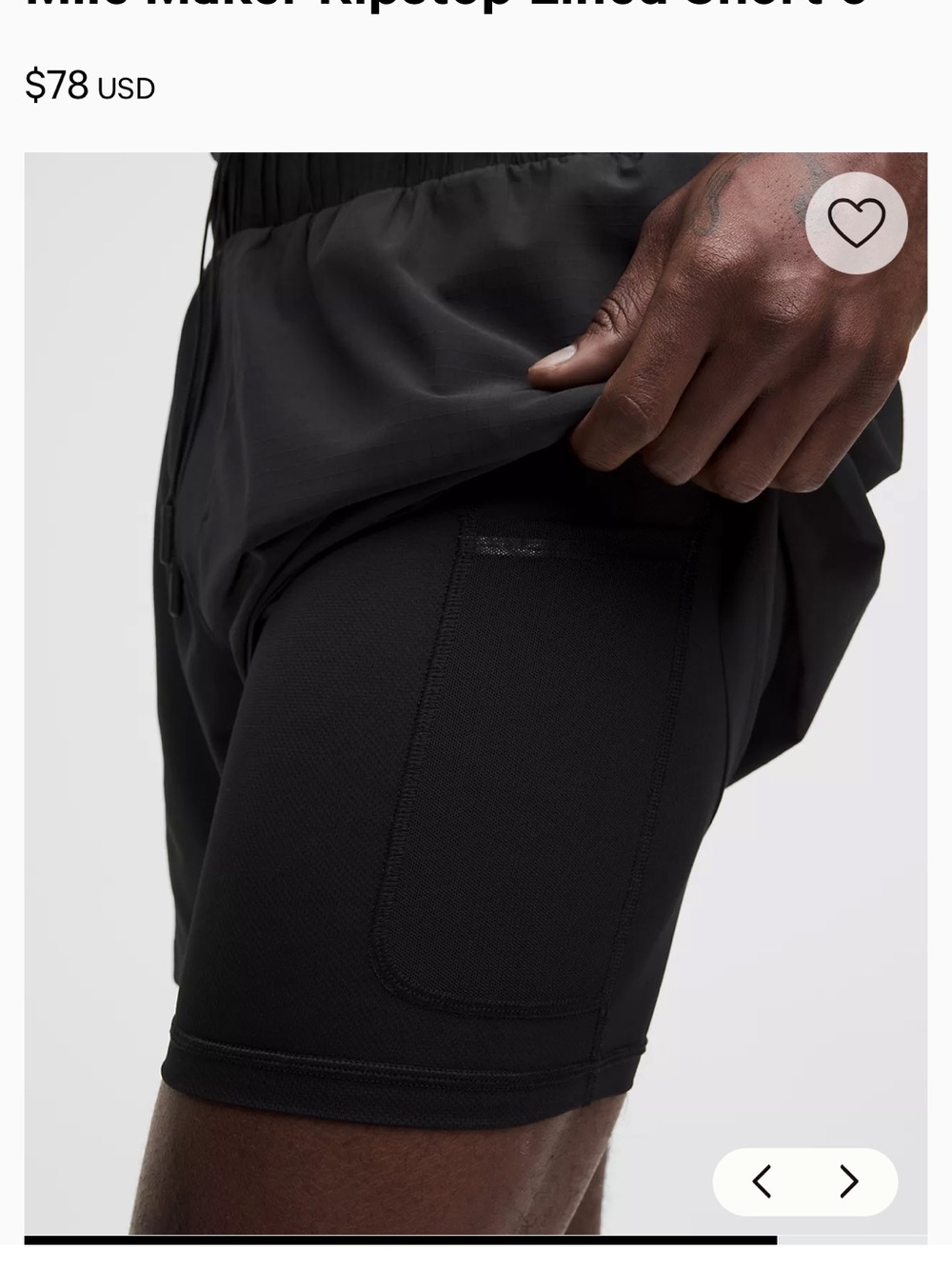 lululemon Men’s Mile Maker Ripstop Shorts 6” Lined - Picture 5 of 16